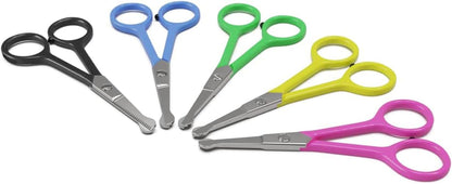 Tiny Trim 4.5" Ball-Tipped Scissor for Dog, Cat and All Pet Grooming - Ear, Nose, Face & Paw - Scaredy Cut'S Small Safety Scissor Blue2