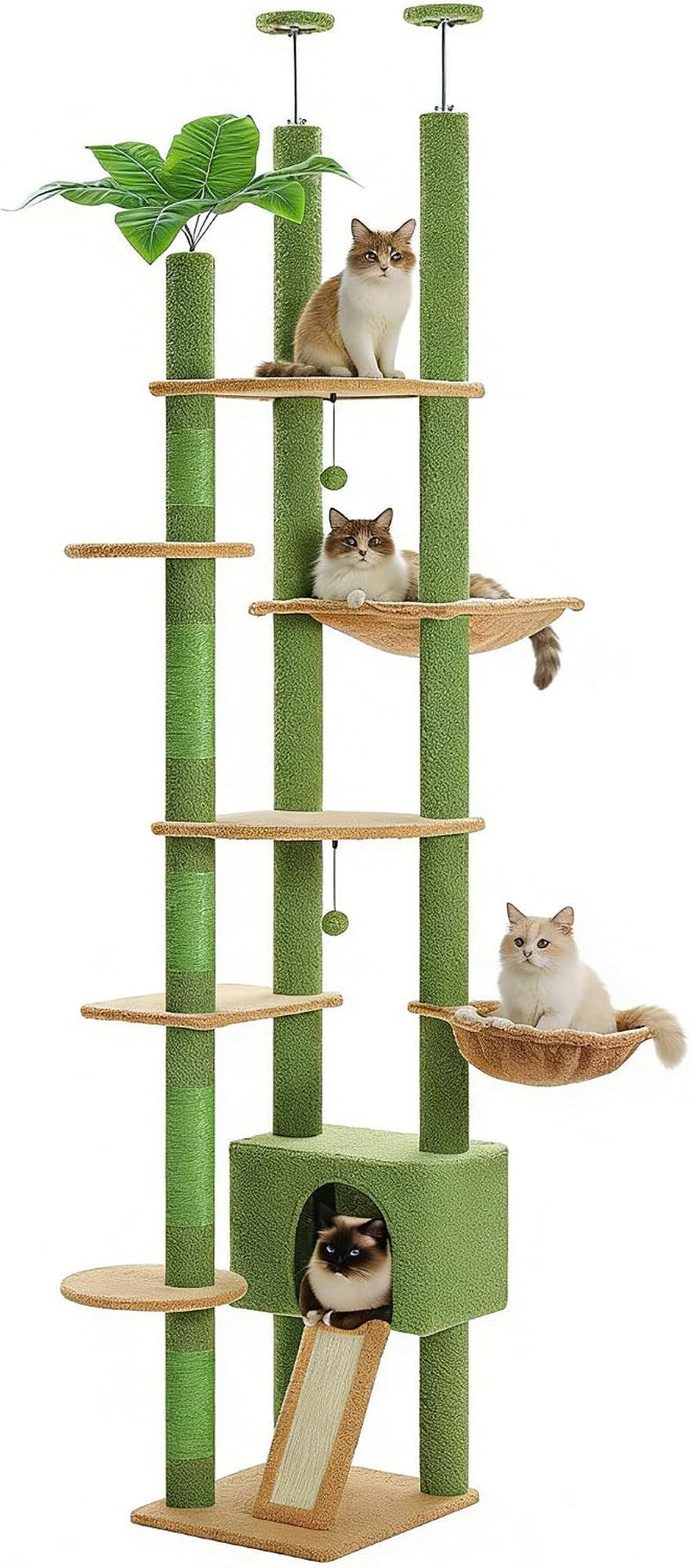 petepela-cat-tree-for-indoor-cats-34-6-small-cat-tower-with-scratching-posts-2-condos-scratching-ramp-dangling-toys-cat-play-house-for-kittens-and-small-cats-compact-tower-with-thick-sisal-posts-2-condos-dangling-toys-a-cozy-top-bed-for-kittens-small-cats