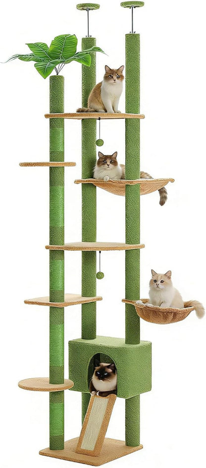 PETEPELA Cat Tree for Indoor Cats, 34.6" Small Cat Tower with Scratching Posts, 2 Condos, Scratching Ramp & Dangling Toys, Cat Play House for Kittens and Small Cats | Compact Tower with Thick Sisal Posts, 2 Condos, Dangling Toys & a Cozy Top Bed—For Kittens & Small Cats10