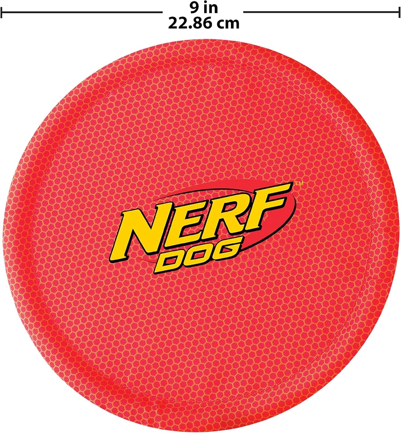 nerf-dog-nylon-flyer-dog-toy-flying-disc-lightweight-durable-and-water-resistant-great-for-beach-and-pool-9-inch-diameter-for-medium-large-breeds-single-unit-red