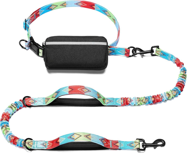 Iyoshop Hands Free Dog Leash with Zipper Pouch, Dual Padded Handles and Durable Bungee for Walking, Jogging and Running Your Dog (Large, 25-120 Lbs, Black)13