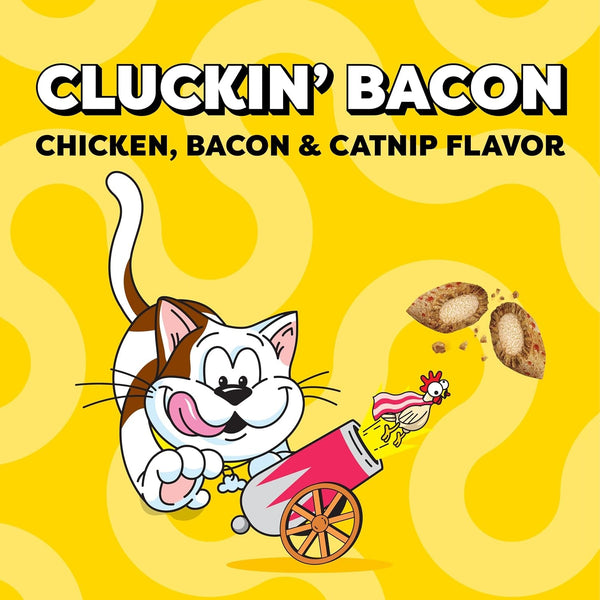 Temptations Wacky Blasts Cat Treats, Cluckin' Bacon Flavor, 6.3 Oz, 10 Pack | Chicken, Bacon & Catnip Flavor Bits, Crunchy Outside, Soft Inside, under 2 Cal, 100% Complete & Balanced, Resealable Pouch4