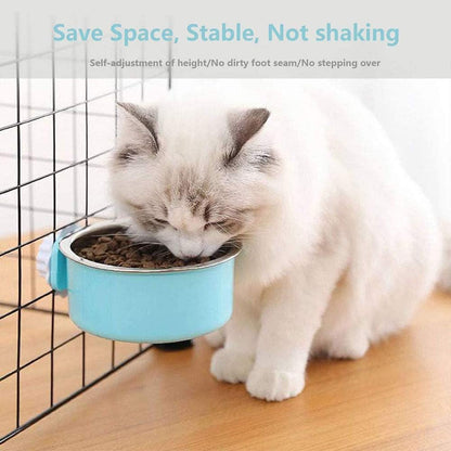Stainless Steel Removable Pet Food Bowl, Anti-Overturn Water Feeder Container, Suitable for Small Dog/Cat/Rabbit, 2 Set of Crate Bowls, Easy to Install and Clean7