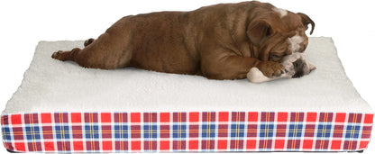 Orthopedic Dog Bed - 2-Layer Memory Foam Crate Mat with Machine Washable Sherpa Cover - 20X15 Pet Bed for Small Dogs up to 20Lbs by PETMAKER (Gray)18