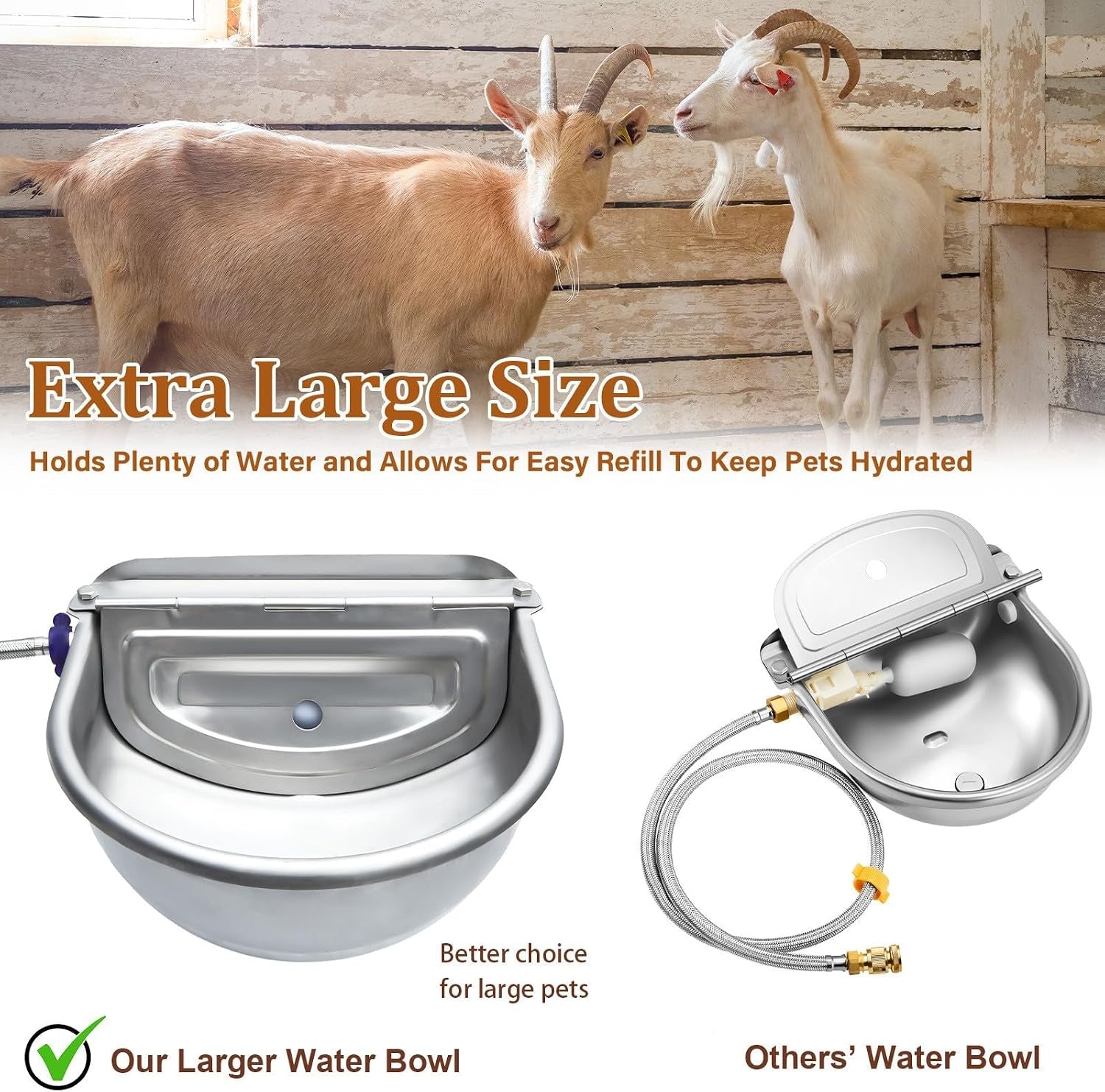 tessco-for-you-2-pack-1-2-gallon-automatic-horse-water-bowl-large-stainless-steel-dog-waterer-dispenser-with-float-valve-automatic-animal-waterer-for-dog-chicken-pig-cattle-goat-farm-4-5l-152-oz