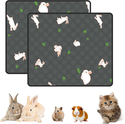 2-Pack Guinea Pig Cage Liner, 24" X 47" Reusable Guinea Pig Bedding Washable Absorbent Pee Pads for Dogs Rabbit Chinchilla Hamster, Leakproof & anti Slip32