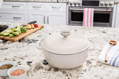 Enameled Cast Iron Dutch Oven, 7.5 Quart, Oyster & Enameled Cast Iron and Stoneware Care Kit, 12 Oz3