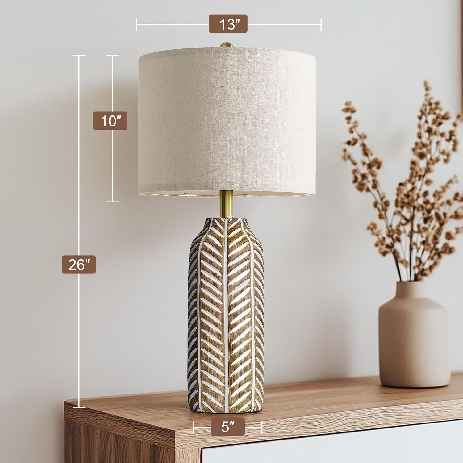 26-farmhouse-table-lamps-set-of-2-vintage-leaf-design-rustic-resin-nightstand-lamps-for-bedroom-living-room-nursery-hallway-elegant-living-room-lamps-with-linen-shades-antique-brown