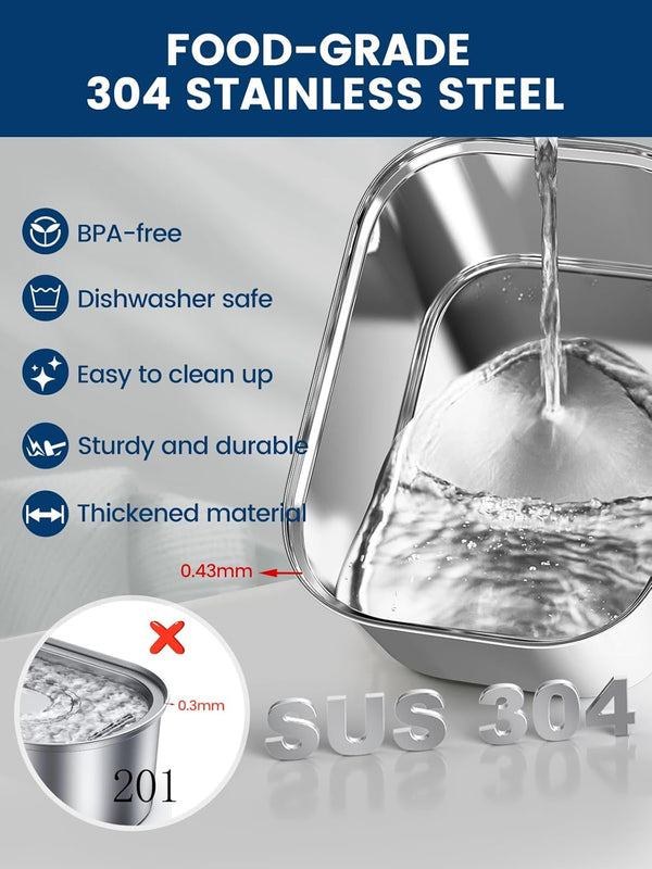 Cat Water Fountain Stainless Steel for Cats Indoor 2.5L 85Oz by Bpa-Free SUS304, Effective 6-Layer Filter Cat Fountain for Drinking 20Db Ultra Quiet Metal Pet Water Fountain (Fountain+1 Filter)7