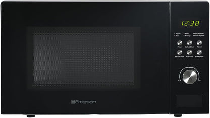 MW1101B-A Countertop Microwave Oven with Button Control, LED Display 1000W, 10 Power Levels, 6 Auto Menus, Glass Turntable and Child Safe Lock, 1.1 Cu. Ft., Black1