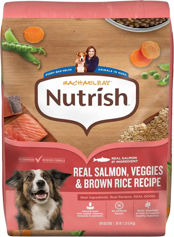 Nutrish Salmon Dry Dog Food, 26 Lb. Bag (Rachael Ray) | Complete & Balanced Nutrition for Small, Medium and Large Breed Adult Dogs, Veterinarian Reviewed Formula10