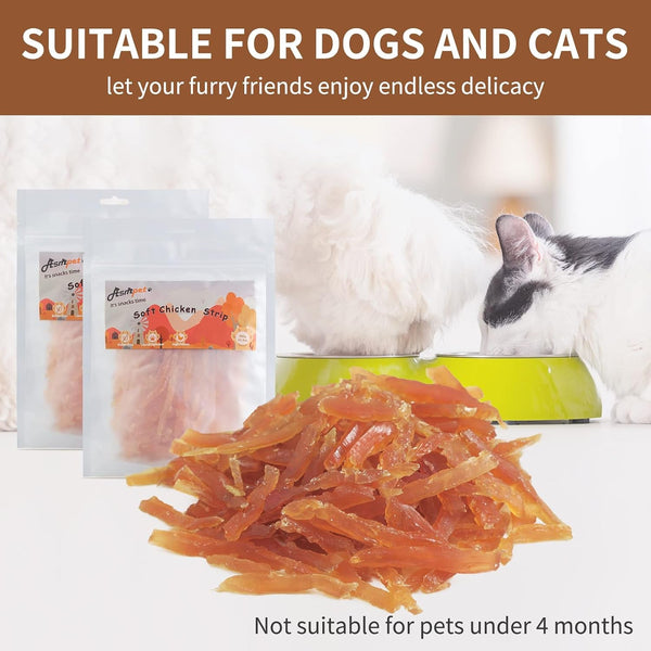 Dog and Cat Treats, Chicken Strips, Grain Free Soft Chewy 10.6 OZ | Training Rewards for Small Medium Large Dogs4