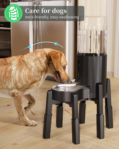 CZPET Dog Water Dispenser Stand, Pet Automatic Feeder Holder, Stand Only | Elevated Pet Water & Food Bowl for Medium Dogs, Stable and Anti-Slip Raised Bowl6
