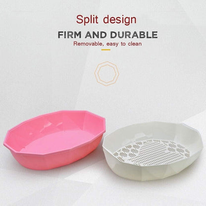 Dog Potty Training Toilet ﻿ Semi-Enclosed Litter Box Large with Pedal Single-Layer Double-Layer Cat Toilet Pet Supplies Space Fashion Pot(Pink)5