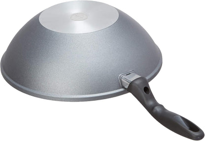 11.8" (4.9 Qt) Nonstick Wok HD Diamond Coated Aluminum Stir-Fry Pan, Includes Lid, Dishwasher Safe and Oven Safe, Grey4