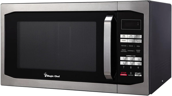 1.6 Cu. Ft. Countertop Microwave with Stainless Door | Countertop Microwave Oven, Stainless Steel, 1100W, Child Safety Lock, Defrost, Memory Function, Timer2