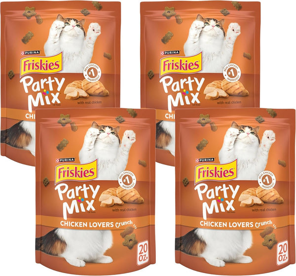Purina Friskies Cat Treats, Party Mix Chicken Lovers Crunch - 20 Oz. Pouch14