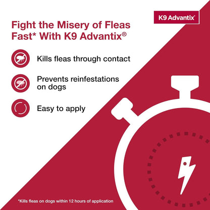 K9 Advantix Flea, Tick & Mosquito Prevention for Dogs 11-20 Lbs. | Flea Drops for Medium Dogs | Apply Monthly | 2 Treatments4