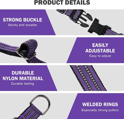 Martingale Collars for Dogs, Reflective Escape Proof Training Dog Collars with Quick Release Buckle,Adjustable No Slip Nylon Dog Collar for Medium Pets5