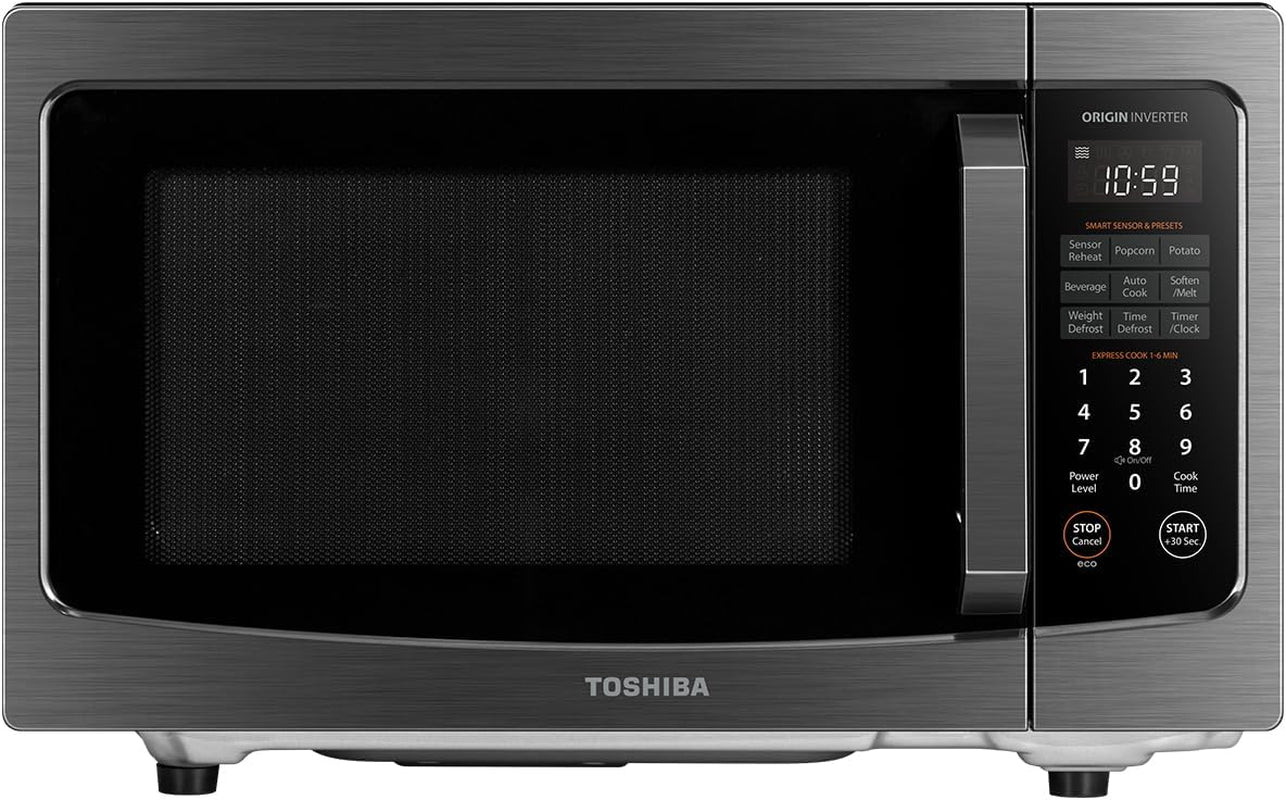flatbed-microwave-oven-with-inverter-technology-1-3-cu-ft-1200w-inverter-microwave-smart-sensor-mute-function-no-turntable-countertop-black-stainless-steel