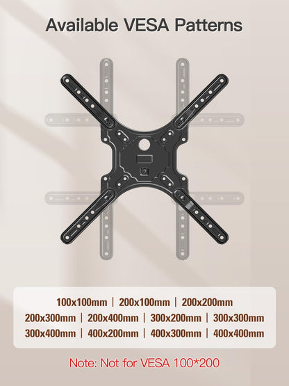 Full Motion TV Wall Mount for 26-60" Tvs, Max VESA 400X400, 77 Lbs. | Swivel & Tilt Articulating Arms, Single Stud Center Mount, Compatible with Corner Installation for Home Flat Tvs9
