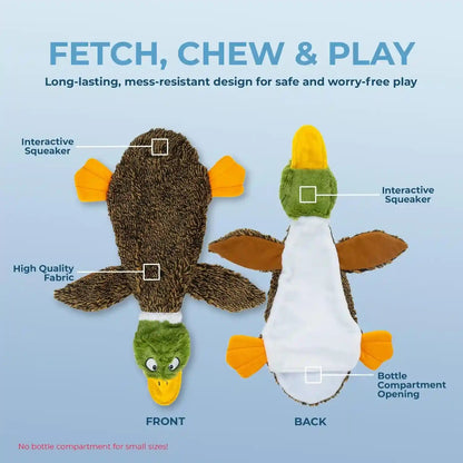 Best Pet Supplies Squeaky Dog Toys with Soft Durable Fabric for Small, Medium and Large Pets Interactive Toy for Indoor Play, Supports Active Biting and Play - 1Wild Duck, Small3