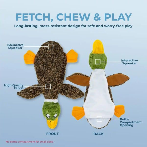 Best Pet Supplies Squeaky Dog Toys with Soft Durable Fabric for Small, Medium and Large Pets Interactive Toy for Indoor Play, Supports Active Biting and Play - 1Wild Duck, Small3