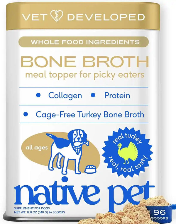 Native Pet Bone Broth for Dogs - Made with Real Beef Bone Broth, Dog Food Toppers for Picky Eaters - Provides Extra Hydration & Nutrition for Joint Strength, Immunity & Heart Health-48 Scoops16