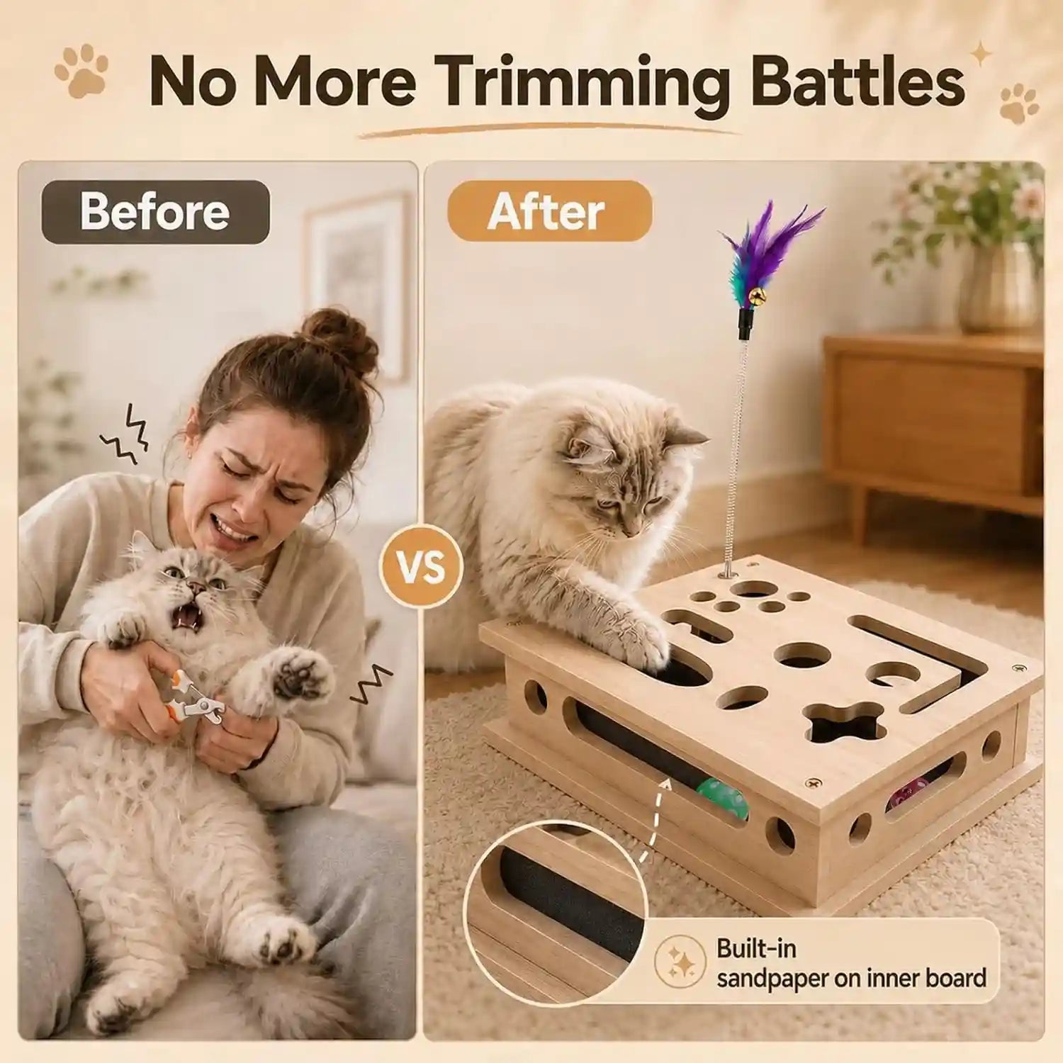 2026-new-cat-scratch-puzzle-enrichment-box-interactive-cat-nail-file-box-with-catnip-bell-ball-cat-scratcher-toy-with-teaser-wand-stress-free-alternative-to-clippers-grinders