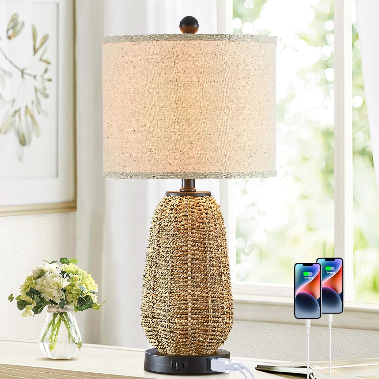 touch-control-rattan-table-lamp-3-way-dimmable-bedside-lamp-for-bedroom-with-2-usb-ports-and-ac-outlet-nightstand-lamps-for-living-roomled-bulbs-included-grass-1pk