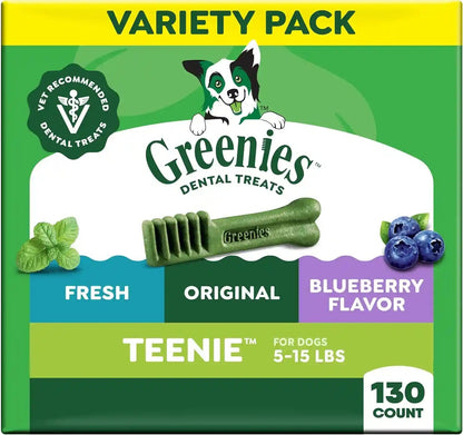 Greenies Teenie Natural Dental Dog Treats, Fresh Mint Flavor, 43 Count | Veterinarian-Recommended, for Dogs 5-15 Lbs, Cleans Teeth, Freshens Breath, Promotes Oral Health, 12 Oz. Pack16