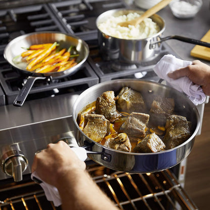 Kitchenaid 5-Ply Clad Stainless Steel Cookware Induction Pots and Pans Set, 10-Piece, Polished Stainless Steel6
