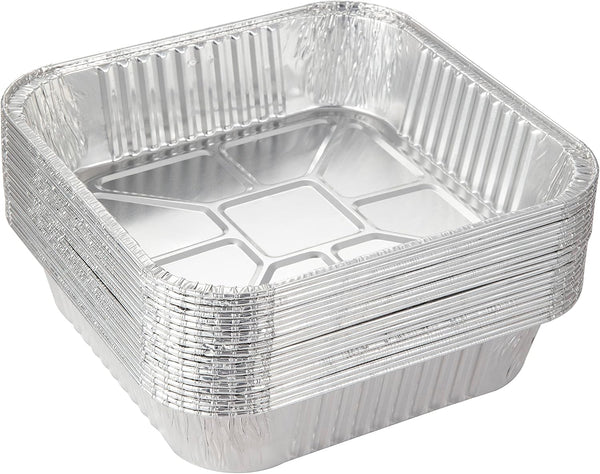 25Pack-8X8 Aluminum Foil Pans Disposable Square Baking Cake Pans | Heavy Duty 8X8 Baking Pan Disposable Foil Pans,Cooking Tins Homemade Breads Oven Pans,Foil Pan, Baking Pan Roasting1