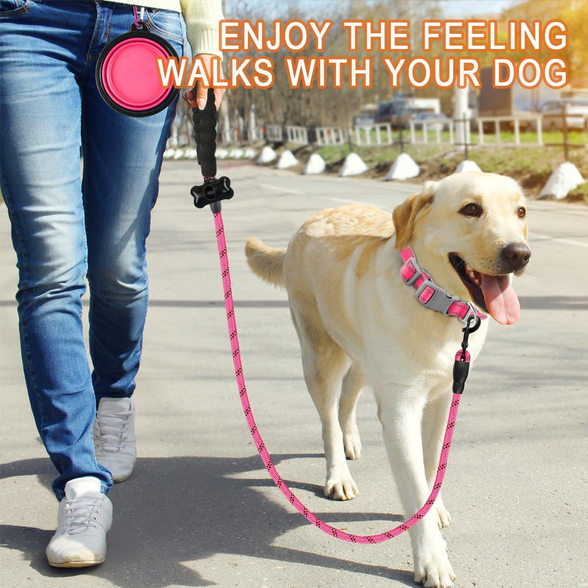 barkbay-dog-leashes-for-large-dogs-heavy-duty-dog-leash-4-5-6-ft-with-comfortable-padded-handle-and-highly-reflective-threads-for-medium-large-dogs-walking-training-running-5ft-1-2-pink