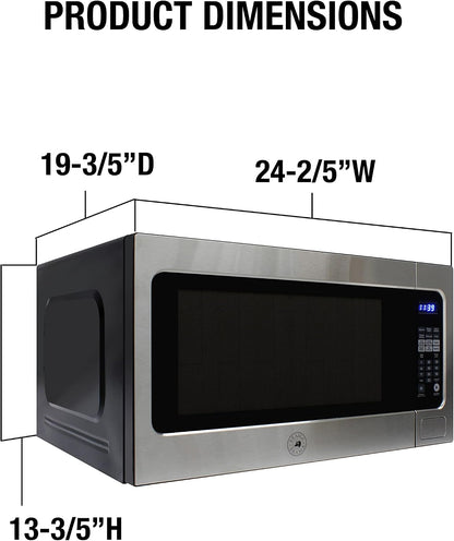 Microwave Oven Built-In 1200-Watts with 10 Power Levels Pre-Set Cooking Settings and Express Cook, Sensor and Speed Cooking and Silent Mode with Glass Turntable, 2.2 Cu.Ft., Metallic6