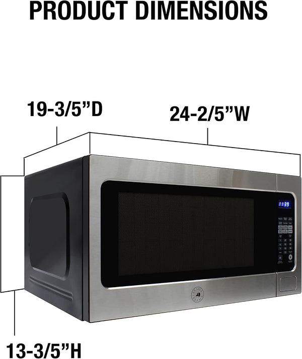 Microwave Oven Built-In 1200-Watts with 10 Power Levels Pre-Set Cooking Settings and Express Cook, Sensor and Speed Cooking and Silent Mode with Glass Turntable, 2.2 Cu.Ft., Metallic6