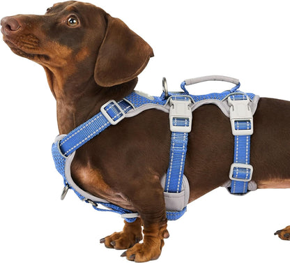 Huntboo Escape Proof Harness, No Slip Dog Harness Escape Proof, Fully Reflective Harness with Handle, Breathable, Durable, Adjustable Vest for Medium Dogs Walking and Training Gear (Black, M)25