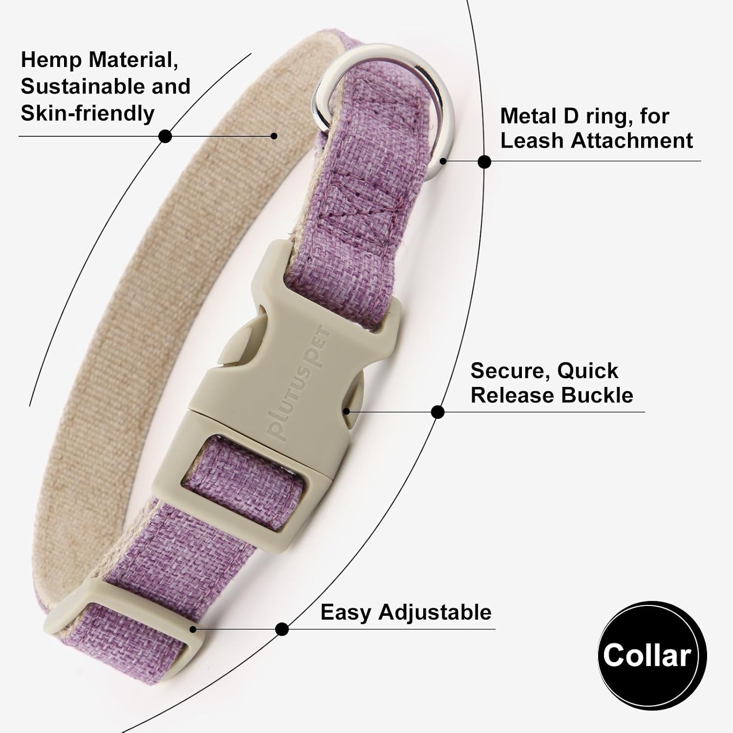 plutus-pet-cotton-hemp-dog-collar-and-leash-set-adjustable-collar-for-small-medium-and-large-dogs-heavy-duty-and-soft-on-skin-lavender-s