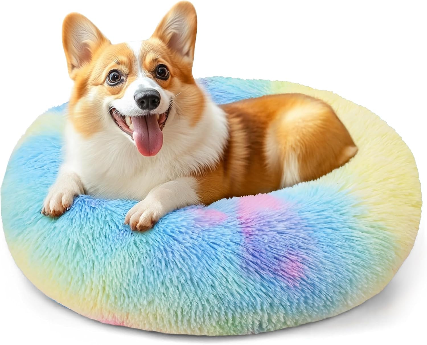 hoewina-dog-cat-bed-for-indoor-cats-20in-calming-donut-bed-for-puppy-and-kitten-washable-round-fluffy-pet-bed-for-small-medium-dogs-and-cats-light-grey