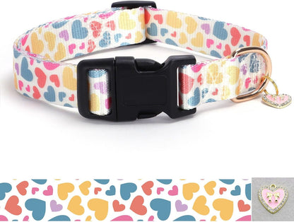 Reflective Dog Collar with Buckle Adjustable Safety Nylon Collars for Small Medium Large Dogs, Pink M | Breathable Nylon Collars for Small Medium Large Dogs, No Chafing on Walks and Outdoor Hikes, Metal D-Ring, Night Safety11