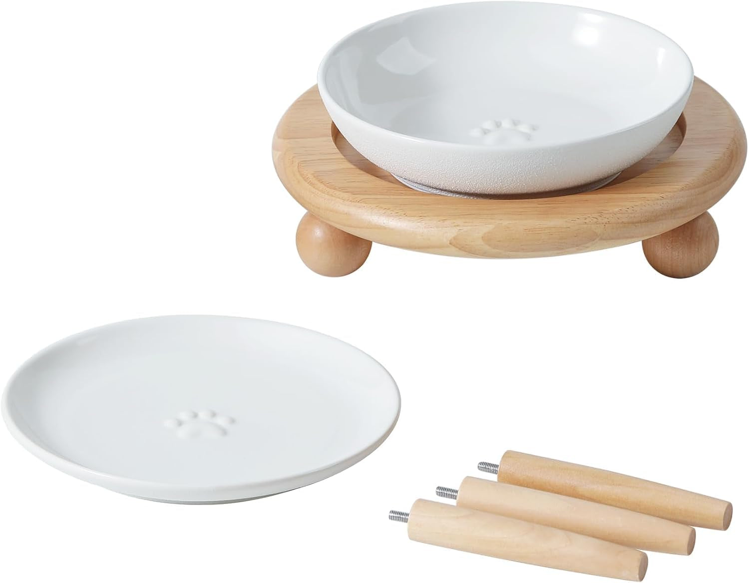 havniva-elevated-cat-bowls-cat-food-and-water-bowl-set-ceramic-cat-bowl-raised-cat-food-bowls-whisker-friendly-5-6-shallow-cat-dishes-6-wide-cat-plates-non-slip-wood-stand-two-heights