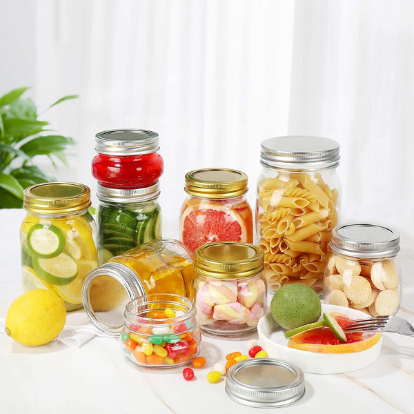 24 Pack 10 Oz Glass Mason Jars, Canning Jars with Regular Mouth Lids | 300 Ml Glass Jars Storage Containers for Overnight Oats, Jam, Jelly, Honey, Beans, Spice, Wedding Party Favors, Shower Favors7