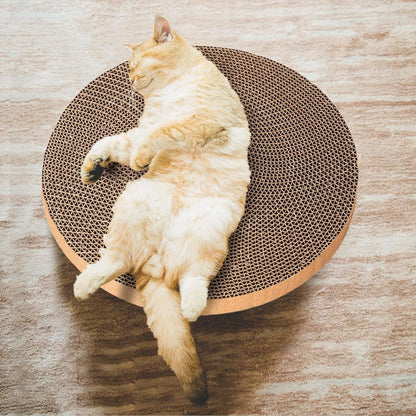 Round Cat Scratcher Refill - 10 Inch Diameter, 7/8 Inch Thickness - Cardboard Cat Scratcher Scratching Board Replacement Pads (2Pcs) for Indoor Cats6