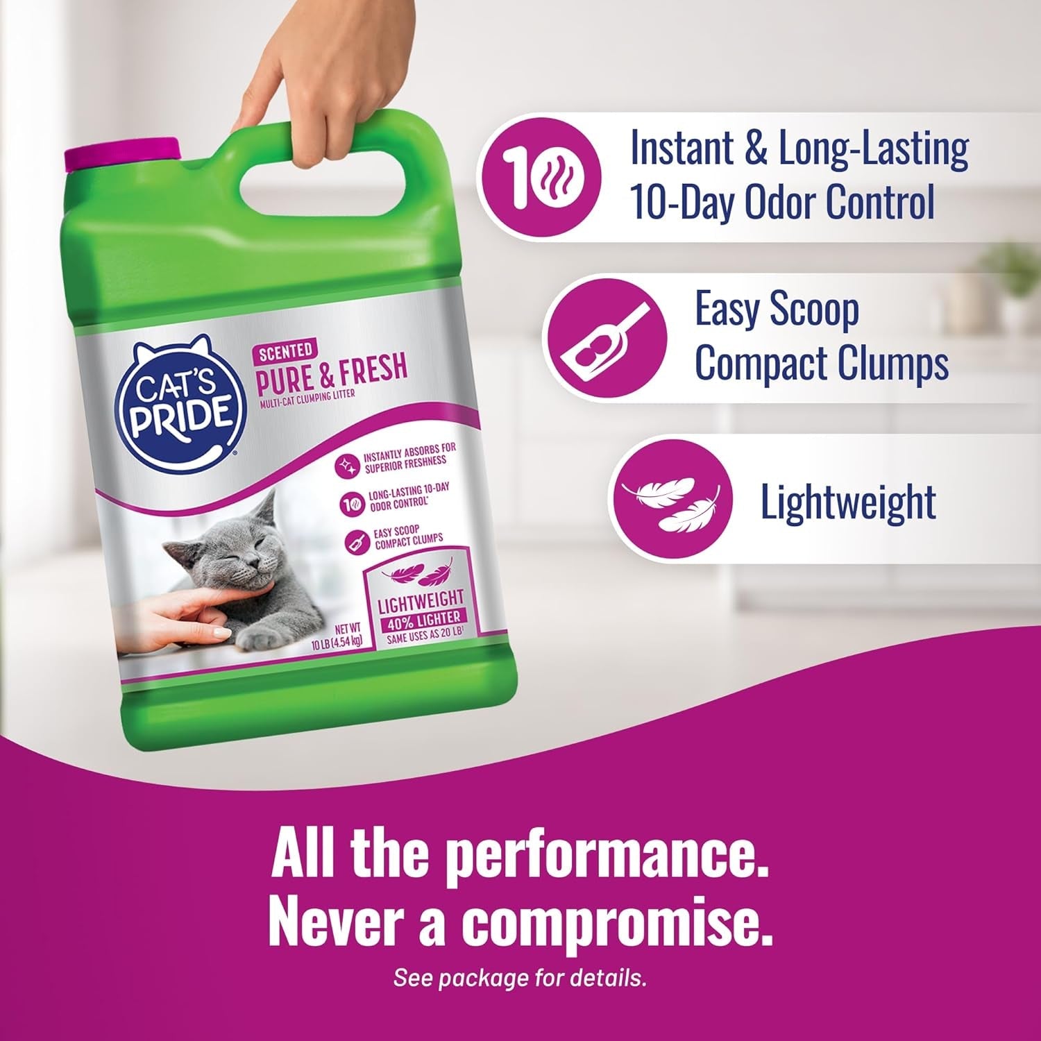 cats-pride-premium-lightweight-clumping-litter-pure-fresh-up-to-10-days-of-powerful-odor-control-multi-cat-scented-10-pounds