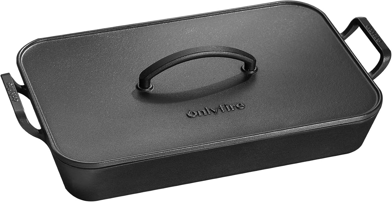 cast-iron-dutch-oven-casserole-dish-16-5x10-5x7-with-skillet-lid-handle-for-induction-gas-oven-baking-pan-griddle-pot-set-for-stewing-searing-and-bread-baking