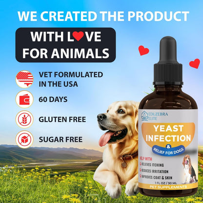 Yeast Infection Treatment for Dogs - Reduces Irritation & Inflammation - Soothing Itch Relief, Ear Infection Treatment7