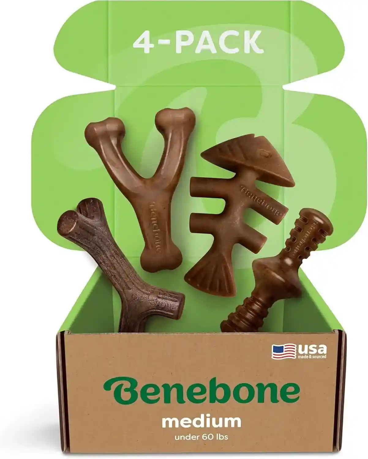 benebone-small-4-pack-dog-toys-for-aggressive-chewers-under-30-lbs
