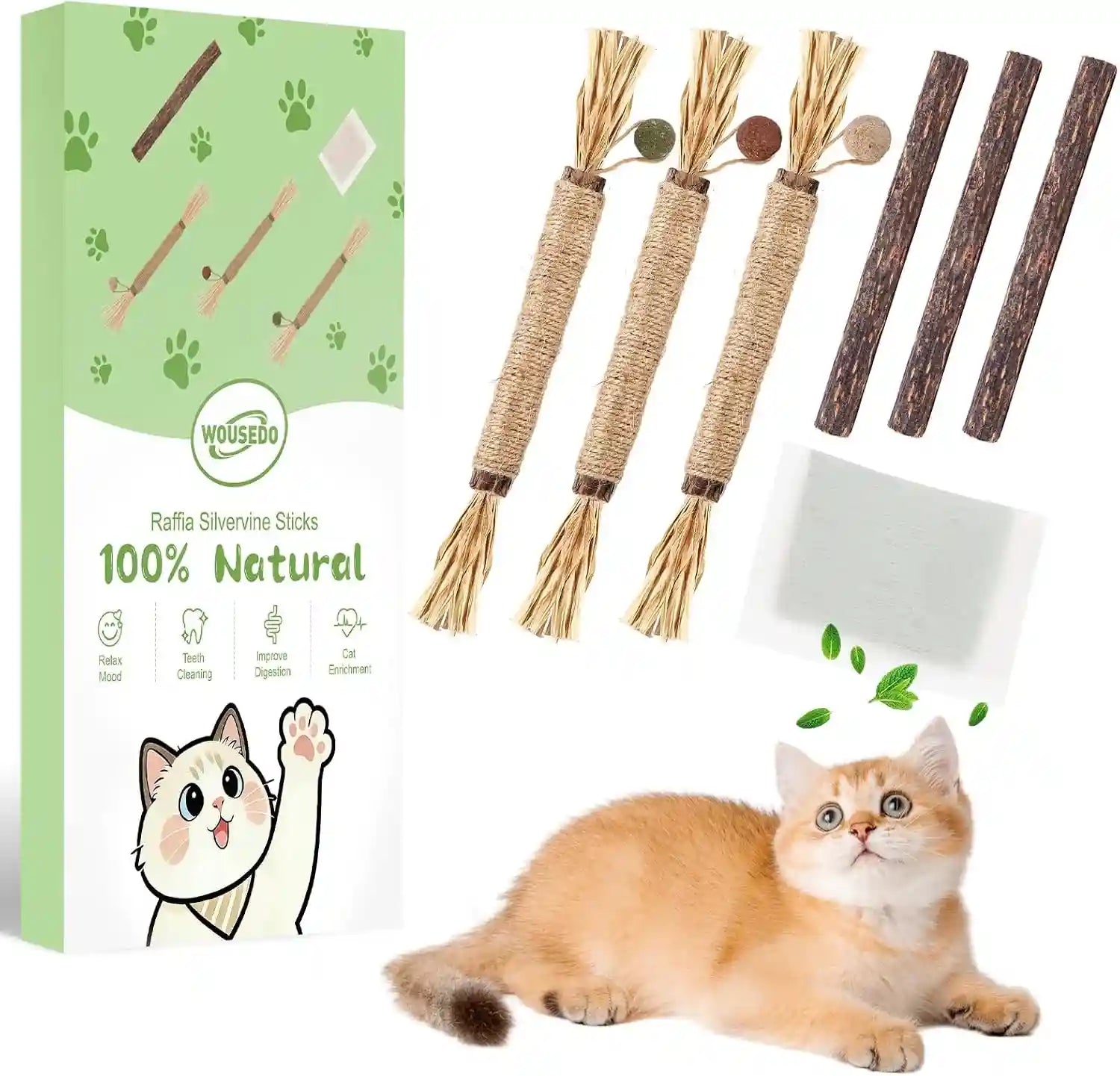 wousedo-7-pack-silvervine-sticks-cat-toy-with-catnip-matatabi-ball-natural-chew-toys-for-anxiety-relief-dental-care-teeth-cleaning-sticks-for-indoor-cats-kittens