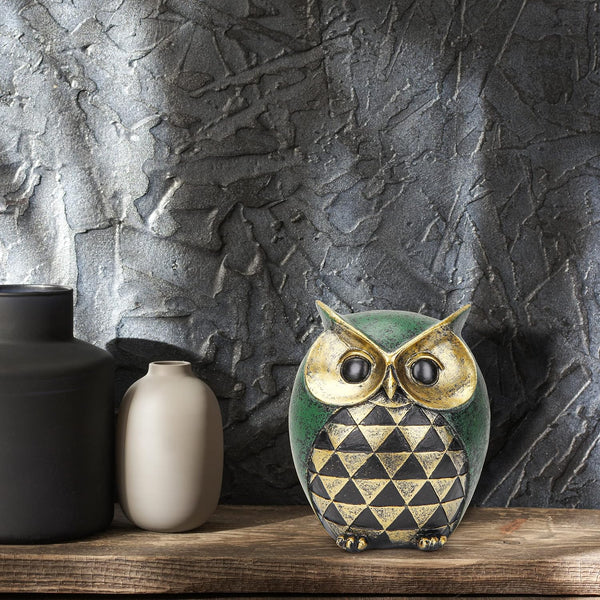 Owl Statue for Home Decor Accents,Owl Decor for Modern Bathroom Bookshelf Bedroom Mantle Living Room Home Office TV Stand Shelf Boho Decorations,Retro Decor Small Bird Items Gift for Women6