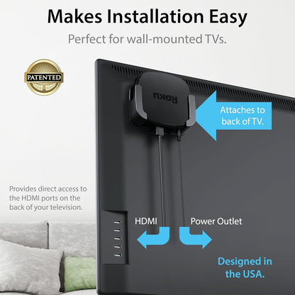 for Roku Ultra (Compatible with All Roku Ultra Models) | Designed in the USA – Premium Mount with Heat Management Vents and Strong TV Adhesive3